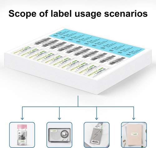 Methdic Address Labels - 900 Premium Sticker Labels for Laser & Inkjet Printers | 1" x 2-5/8" White, 30 Sheets