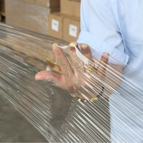 BOMEI PACK Stretch Wrap Rolls 10" x 1000 Ft 4 Pack - 80 Gauge Thick Stretch Film - Clear Plastic Wrap with Handles for Pallet Wrapping Shipping Moving