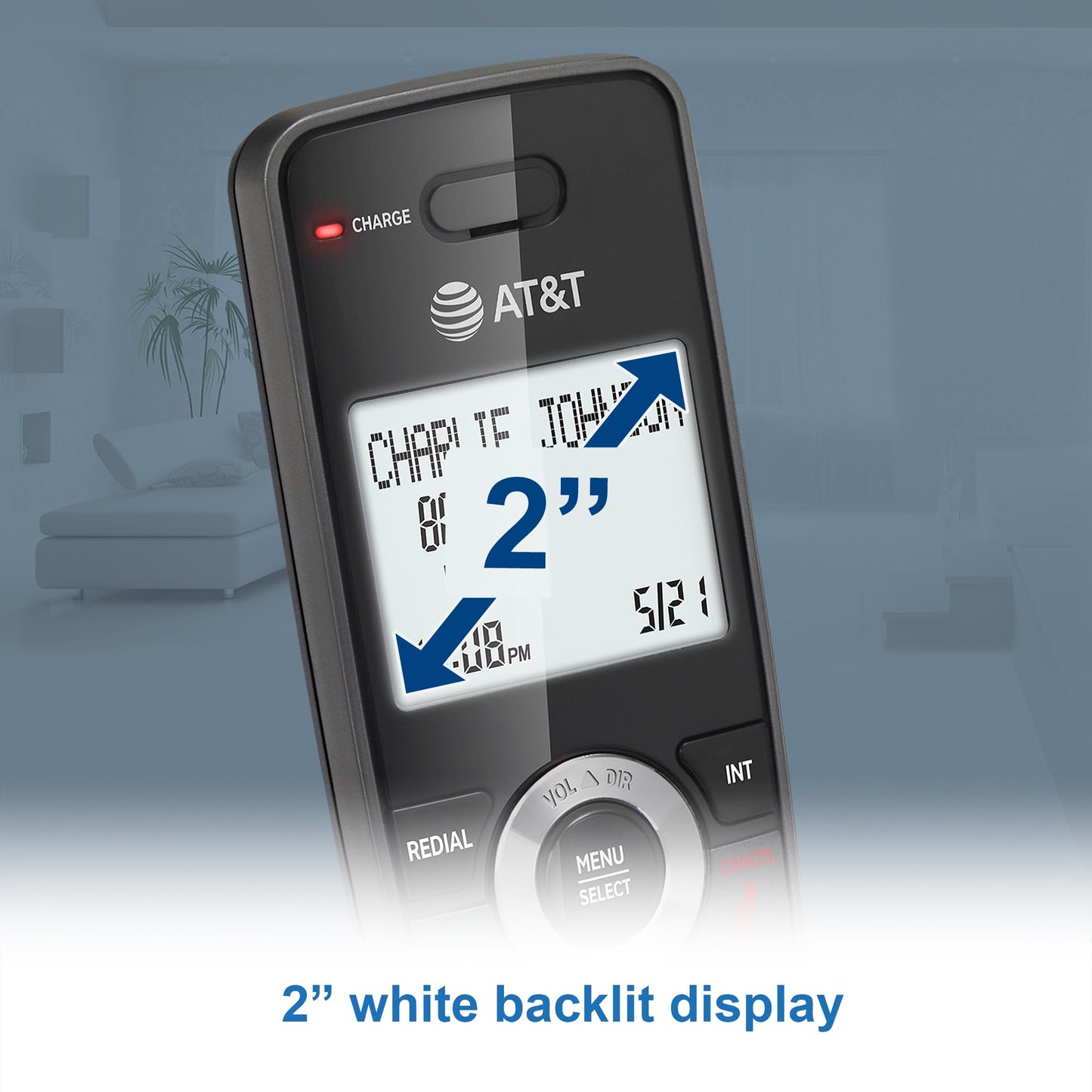 AT&T GL2101-4 DECT 6.0 4-Handset Cordless Phone, Graphite & Black