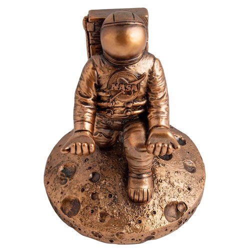 NASA Astronaut Pen Stand – Multipurpose Phone Desk Stand and Pen Holder – Phone Stand Holder for Office and Home – Vintage Astronaut Statue Holder – Antique Copper Cell Phone Holder