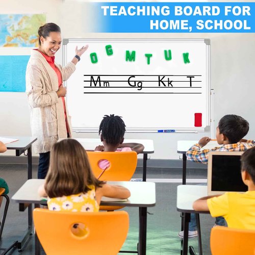 H-Qprobd Magnetic Dry Erase Board with Stand Double-Sided Mobile Whiteboard - 36"x24" Adjustable Height Rolling White Boards on Wheels for Kids & Adults