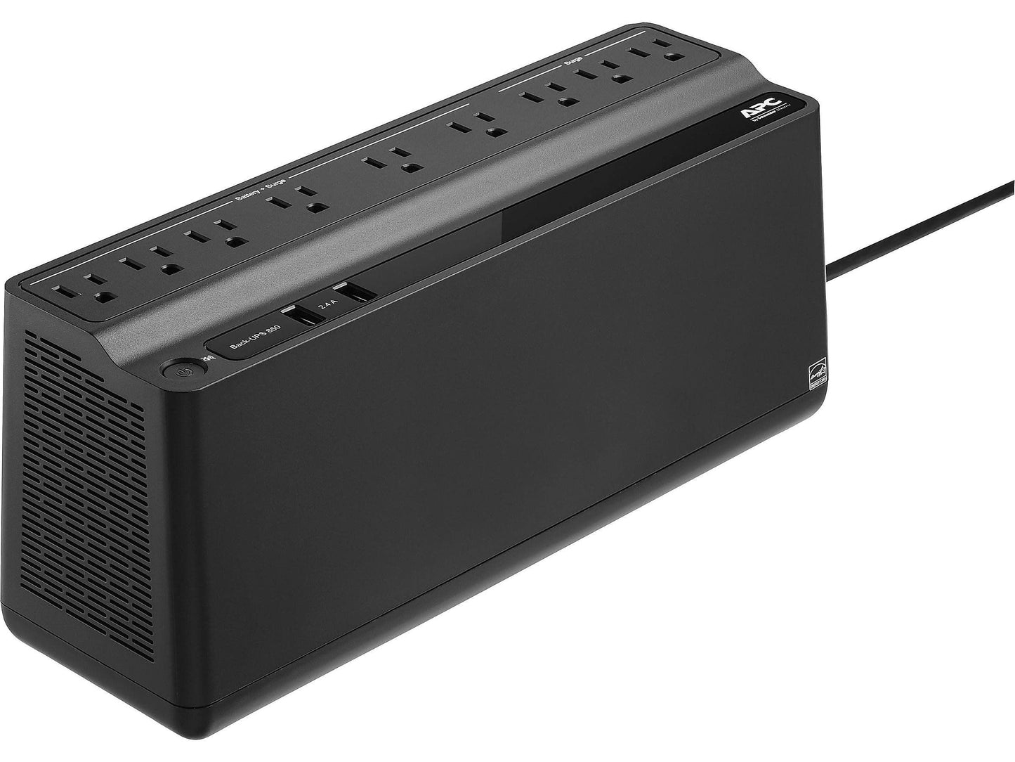 APC UPS Battery Backup & Surge Protector for Power Outages, 35 Minute Runtime (850VA/450W), Protects PC, Router, NAS & Home Office | Model BE850G2