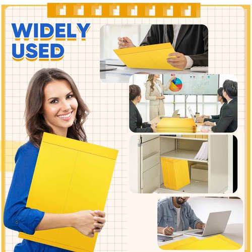 50 Pcs 14'' x 18'' Large Mailing Envelopes Extra Large Mailing Envelope 32lb 150Gsm with Gummed Flaps, Catalog Jumbo Craft Envelopes for Mail, Storage Documents Office Supplies