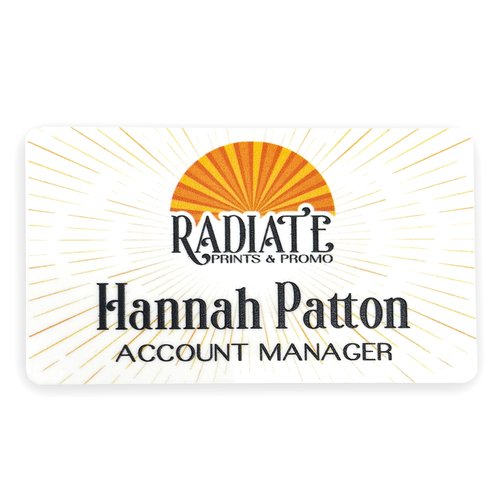 Custom Name Tag Full Color with Logo Magnetic Back | Name Badges for Business | Metal Name Tags ID Badges for Employees | Personalized Name Tags | Magnetic Name Tags Personalized