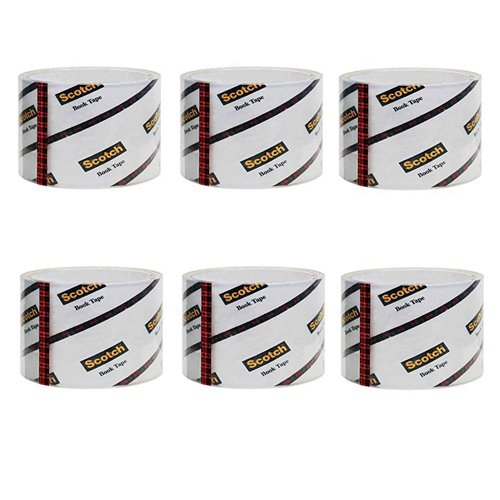 Scotch Book Tape 845, 3 Inches x 15 Yards - FF084574, 6 Pack