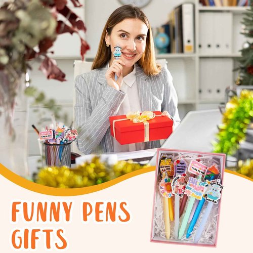 ReliThick 36 Pcs Dumpster Fire Pen Bulk Funny Pens for Work Office Appreciation Gift for Thank You Colleagues, Employees, Coworker, Teachers, Nurse Desk Accessories(Funny)