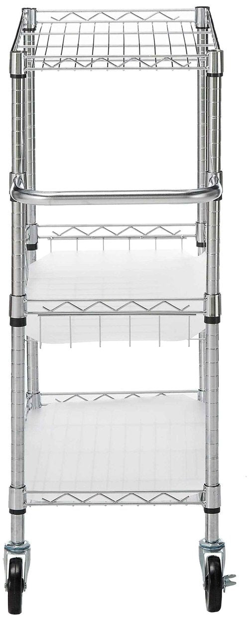 Lorell LLR84859 3-Tier Rolling Cart