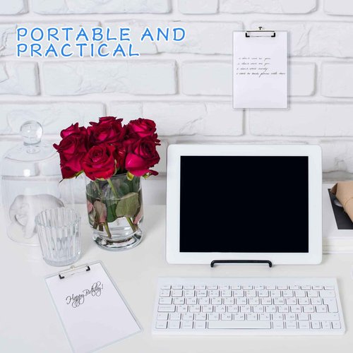 Epakh 20 Pcs Mini Clipboard Small Clear Plastic Clipboard with Low Profile Clip for Small Notepads(4 x 6 Inch)