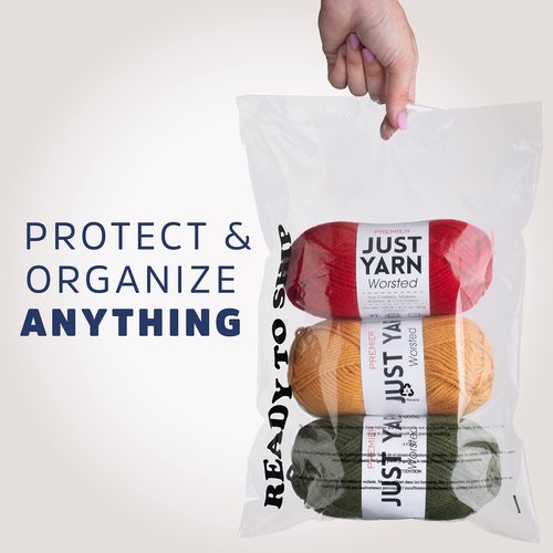 GPI - Pack of 200 9" X 12", Clear Self Seal Poly Bags - 1.5 Mil Polybags with Permanent Adhesive Strip & Suffocation Warning for Packaging T Shirts & Clothing. Perfect for Shipping Supplies with FBA