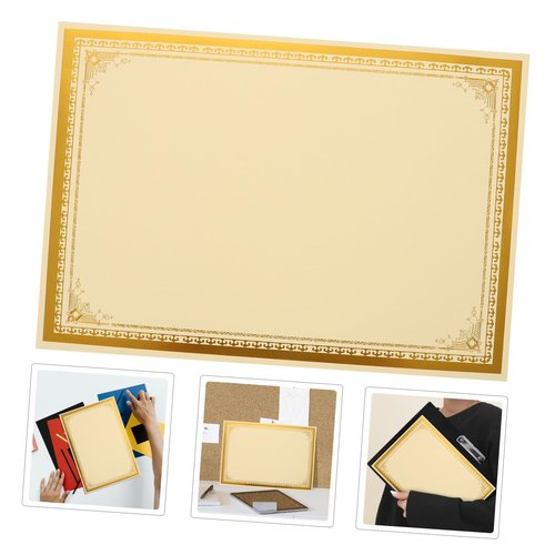 Parliky 30Pcs Blank Certificate Paper for Awards and Diplomas Gold Foil Compatible with Inkjet Printers for Graduation and Recognition Ceremonies