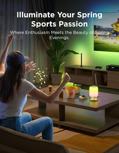 Govee Table Lamp 2 Pro - Smart Cordless Lamp with JBL Speaker | Music-Light Sync & 100+ Scene Modes