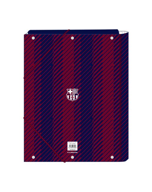 F.C. Barcelona – Folio Folder with 3 Flaps, Ideal for Children of Different Ages, Comfortable and Versatile, Quality and Resistance, 26 x 36.5 cm, Navy/Maroon