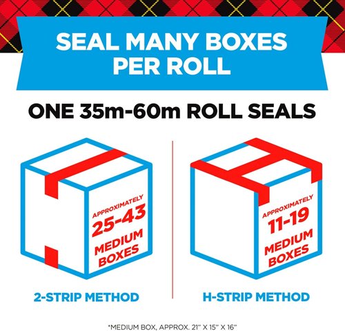 Scotch Heavy Duty Packing Tape - Clear Shipping Tape for Moving Supplies | 1.88 in. x 54.6 yd., 2 Rolls