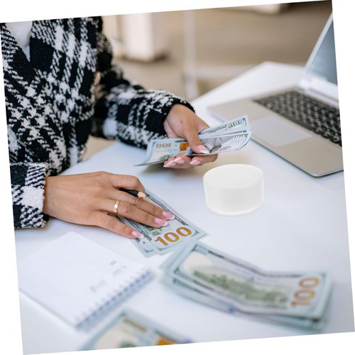 Angoily 4pcs Wet Hand Sponge Cash Counting Stationery Envelope Moistener Fingertip Moistener Financing Accessory Business Counting Tool Finger Wetting Tool Finger Wet Supply Plastic White