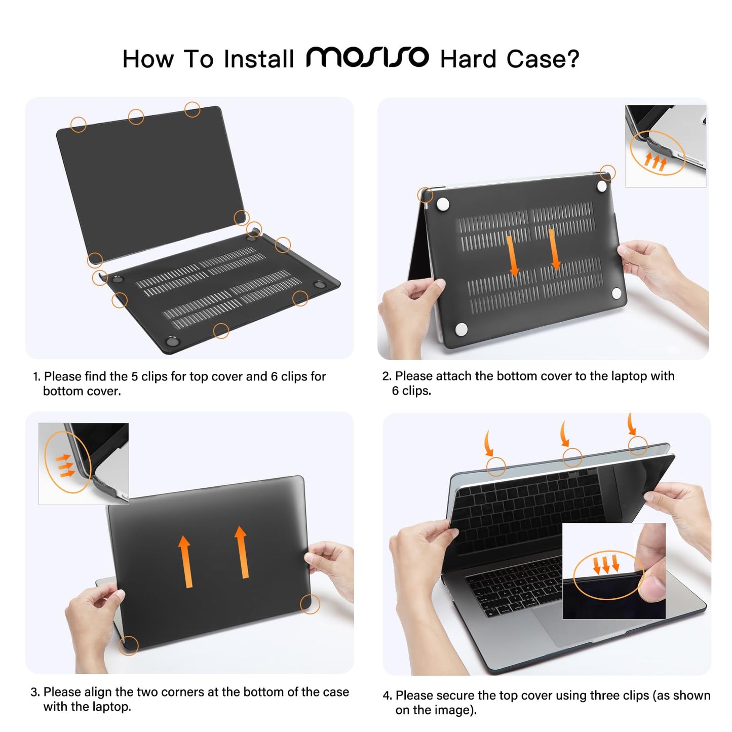 MOSISO Compatible with MacBook Air 15 inch Case M5 2026 M4 2025 M3 M2 2024 2023 A3448 A3241 A3114 A2941,Protective Hard Shell&Carrying Sleeve Bag&Keyboard Cover&Webcam Cover&ScreenFilm, Black