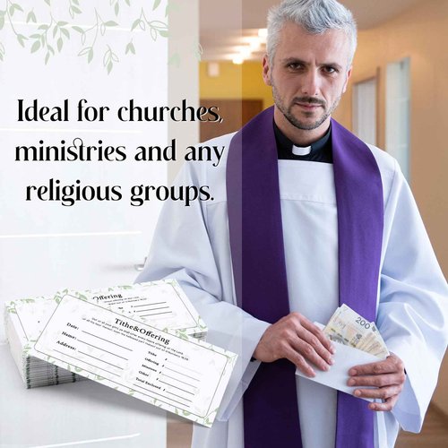 Woanger 1500 Count Church Tithes and Offering Envelopes Bulk Donation Bill Size Blank Envelopes for Religious Occasions Church Supplies Checks Offering