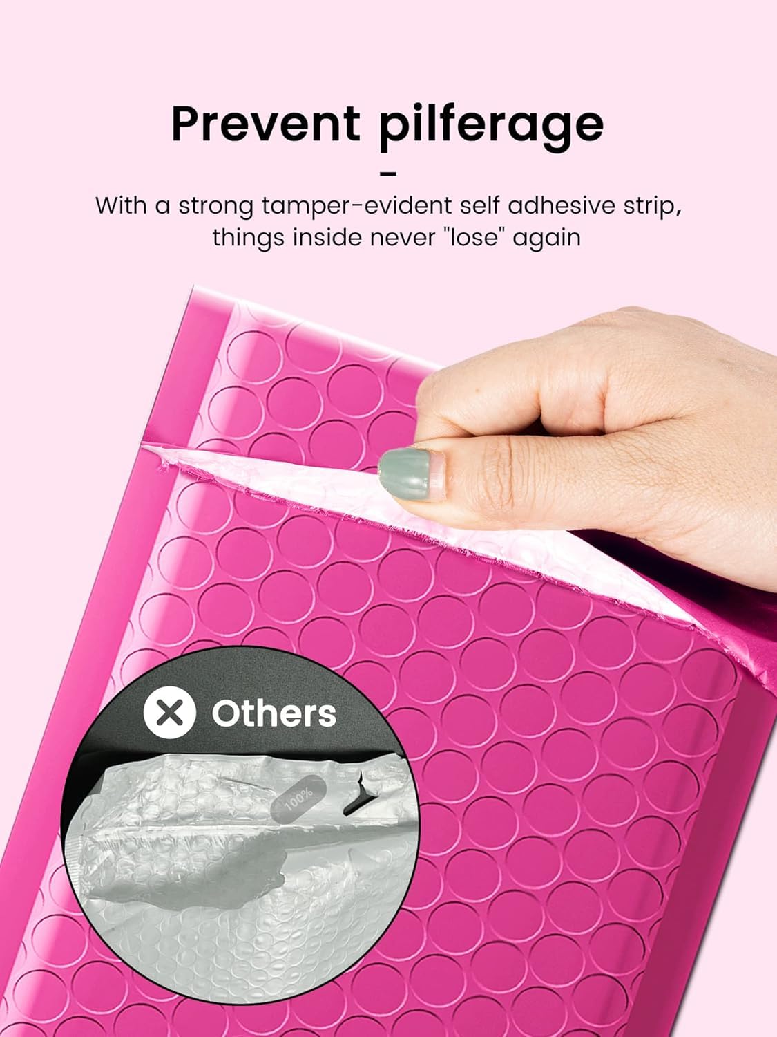 GSSUSA Pink Bubble Mailers 4x8 Inches 19200 Pack, Usable Size 4X7" Bubble Envelopes for Small Business, 1 Pallet Padded Envelope, Shipping Mailers, Packaging Bags, Mailing Envelopes, Shipping Supplies