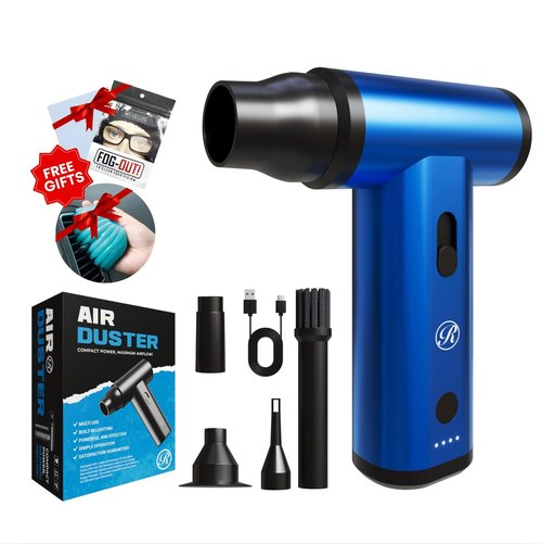 Compressed Air Duster Blower Gun, Cordless Electric Rechargeable Blower 150000RPM Clean Keyboards, PC, Consoles, Toys, House Dusting, Pet Drying, Fire Bellow, Grilling, Camping, Replace Canned Air