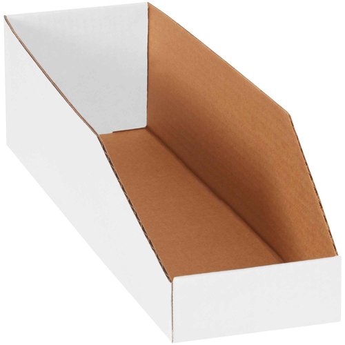 Choice Shipping Supplies Open Top Bin Boxes, 5' x 18' x 4-1/2', Oyster White, 50/Bundle