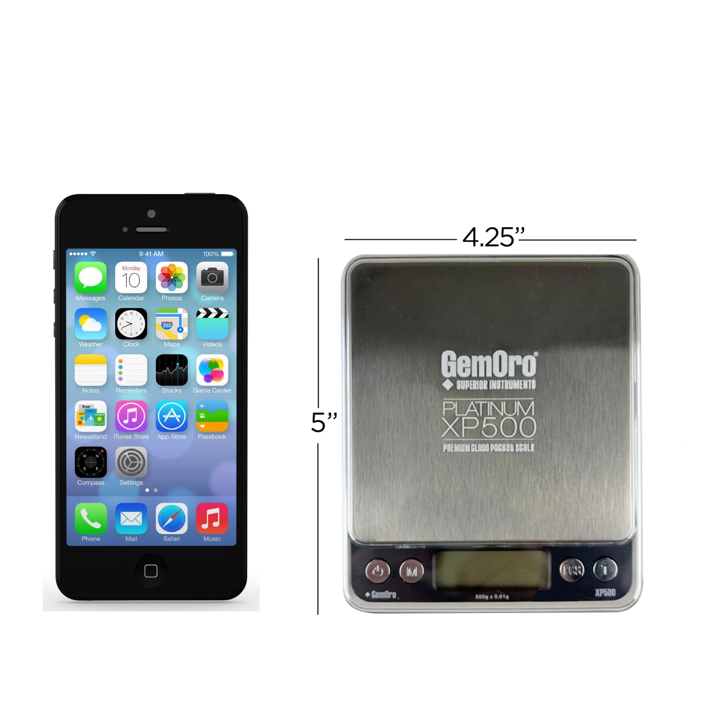 GemOro Platinum XP500 | Jewelers Pocket Scale | Countertop Portable Scale with Durable Precision | Digital Accurate Tool with Expert Professional Reading & Accuracy 500g x 0.01g Readability (Silver)