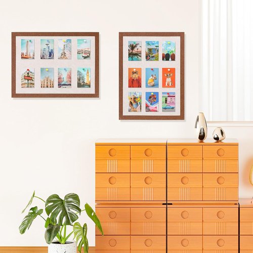 Felt Bulletin Board | Self-Adhesive Corkboard with 35 Push Pins - 15.7'' x 11.8'' for Home & Office Decor (2 Pack)
