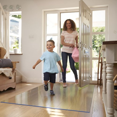 Large Clear Floor Mat 55.12"×118.11" - Pet Flooring Protector, Clear Plastic Rug Protector, Vinyl Floor Mat - Ideal for Hardwood Floors, Home & Office Use - Waterproof and Easy to Clean