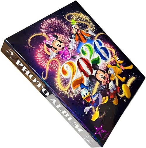 7STAR Fireworks Photo Album - 100 Photo Capacity, 8.75" X 7" Scrapbook with Self-Adhesive Pages for Weddings & Vacations
