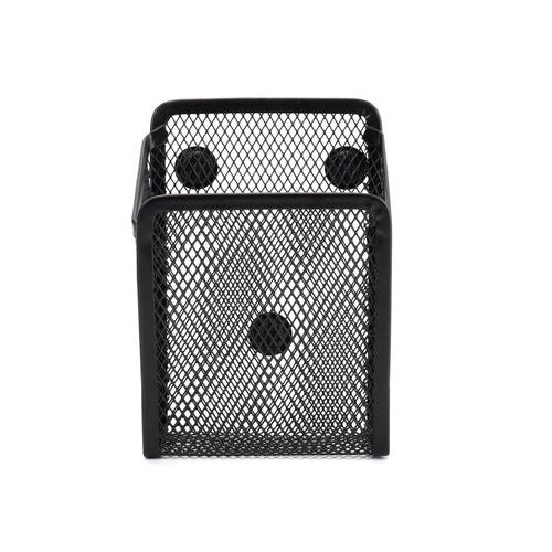 Jucoan 4 Pack Magnetic Pen Pencil Holder, Metal Mesh Organizer Basket with Strong Magnets for Whiteboard, Refrigerator, School Locker Accessories, Home, Office