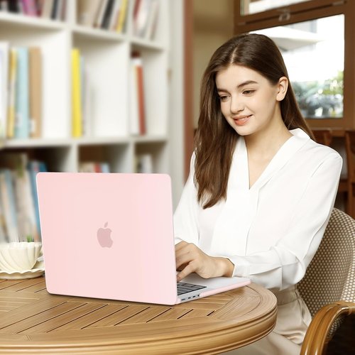 MOSISO MacBook Pro 14 Inch Case - Hard Shell with Keyboard Skin & Screen Film | Chalk Pink