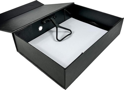 Foldable Box File Binder by [Brand Name] - Portable Document Organizer with Magnetic Closure | Space-Saving Design (Pack of 2)