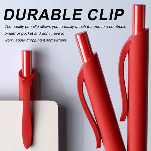 208 Pack Red Pens - Bulk Pens, Medium Point Ballpoint Pens, Smooth Ink, 1.0MM Retractable Click Pen for Waitress, Server, Office Red Ink