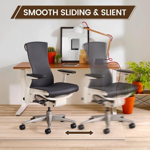 Warmstar Clear Office Chair Mat for Hardwood Floor,36"x47" Plastic Floor Mat Clear Rolling Mat for Office Chair No Curling,Heavy Duty Clear Desk Chair Mat Wood Tile Floor Mat for Office & Home