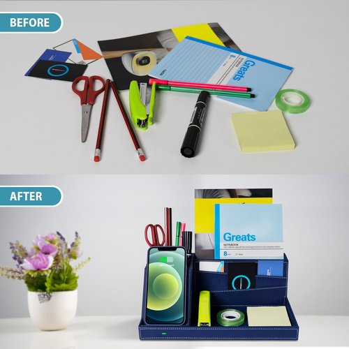 Desk Organizer with Charging Station, Nightstand Organizer Phone Docking Station, Men Gift Husband Wife Anniversary Dad Birthday Nightstand Purse Father Graduation Male Travel Idea Gadgets