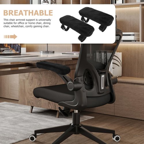 TOGEVAL 2Pcs Chair Armrest Cushions Ergonomic Sponge Arm Pads for Office Gaming and Wheelchairs Replaceable Armrest Covers for Desk Comfort and Support