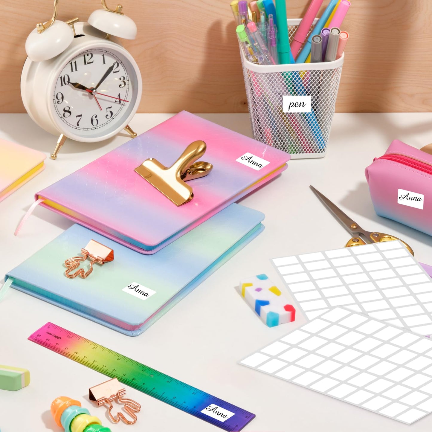 Yeachlaing Multi-Use Removable Labels, 1/2" x 3/4",1000 PCS Blank Labels Total,Water/Oil/Tear Resistant/Ink Won't Smudge No Residue