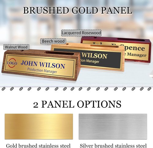 Custom Wooden Desk Name Plaque - Personalized Office Accessories for Coworkers, Managers & Teachers