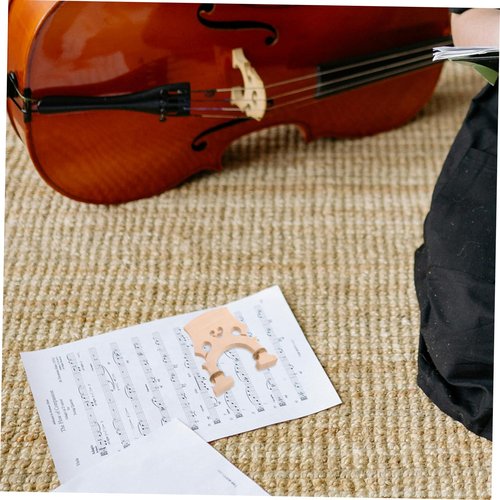 Yardwe European Maple Wood Adjustable Cello Bridge for Cello Low and Tall Bridge Replacement for School and Personal Practice Durable Sound Performance
