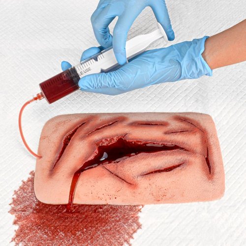 Large Laceration Wound Simulator - Realistic Bleeding Function | Wound Packing Trainer for Medical Education