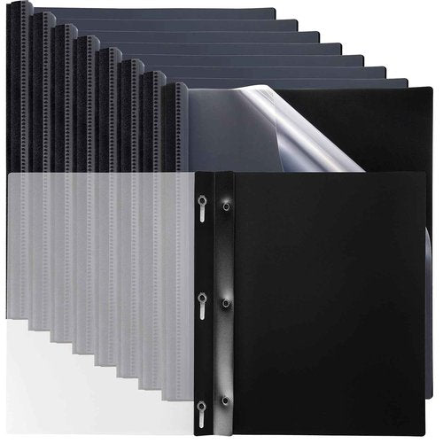 Harloon 100 Pcs Clear Front Report Covers Plastic Presentation Folders, Letter Size, 14mm Thickness, Suitable for Office, School, Resume, and More