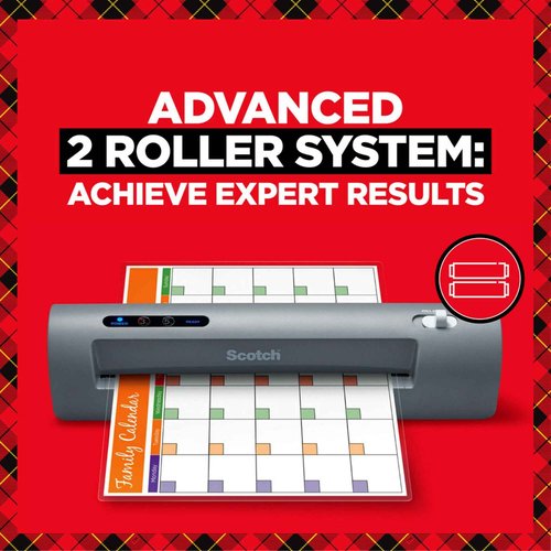 Bundle of Scotch Thermal Laminator TL901X + Scotch Thermal Laminating Pouches, 100 Count, 5 mil, Fits Letter Sized Paper (8.9 in. × 11.4 in.)