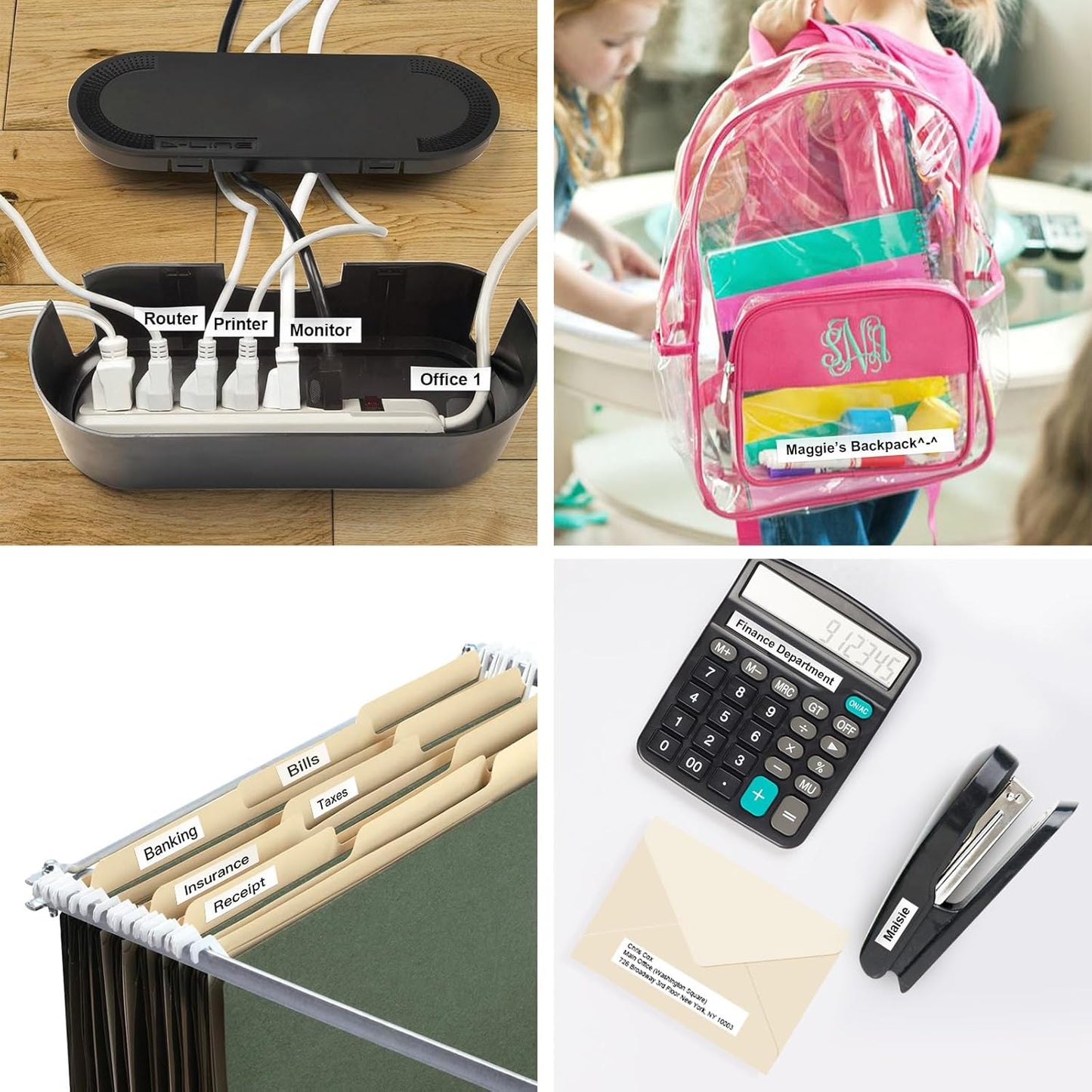 SUPVAN E10 Bluetooth Label Maker - Inkless, Waterproof Labels with 35 Fonts & 1,000+ Icons | Black