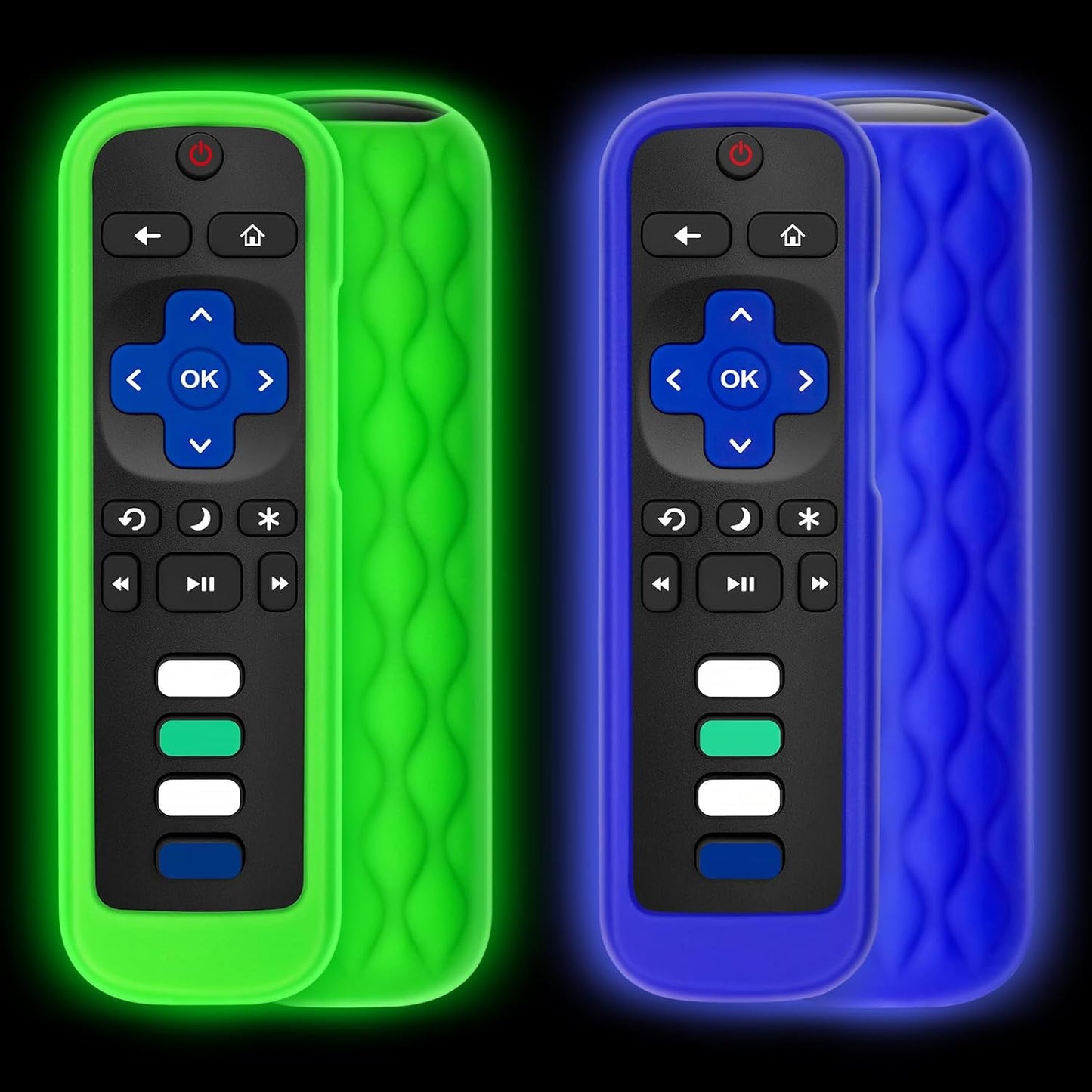 (Pack of 2) Replacement-Remote-Control for Roku-TV,Compatible for TCL Roku/Hisense Roku/Onn Roku/Philips Roku Smart TVs(Not for Roku Stick and Box)
