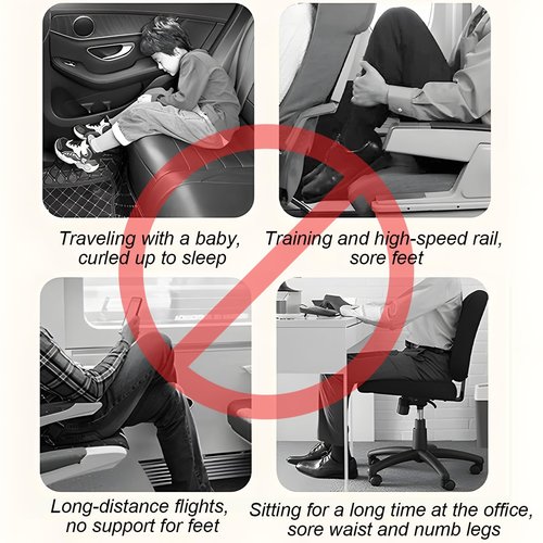 Zpana Car Foot Hammock, Adjustable Vehicle Headrest Seatback Travel Essentials for Foot Rest, Portable No Collapse Thickened Automotive Feet Relax Hammock, Universal for SUV RV Truck (Style A)