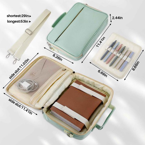 Qeeenar 32 Pcs Large Bible Cover Gift Set with 12 Pastel Markers 6 Gel Pens 6 Bookmarks 6 Sheet Bible Tabs and Lined Journal Notebook for Women Office Home Teachers Supplies
