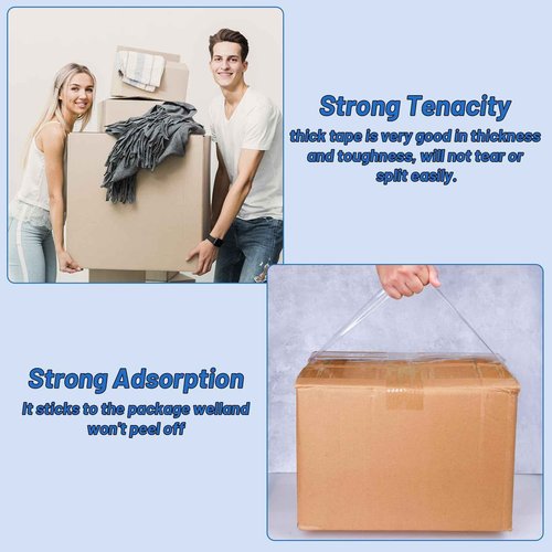Oleitodh 24 Rolls Clear Packaging Tape Bulk, 3" X 55 yd Shipping Tape Bulk, Total 1320 Yards, 2.7 mil, 3" Core, Heavy Duty Packing Tape Refills for Moving Boxes, Package, Mailing
