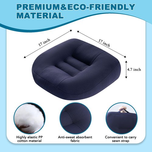 DYMGFZD Office Chair Cushions for Back and Butt, Ergonomic Chair/Seat Cushion for Long Sitting, Sitting Pillow for Automobile, Wheelchair, Computer, Office Chair Hip Support (Blue)
