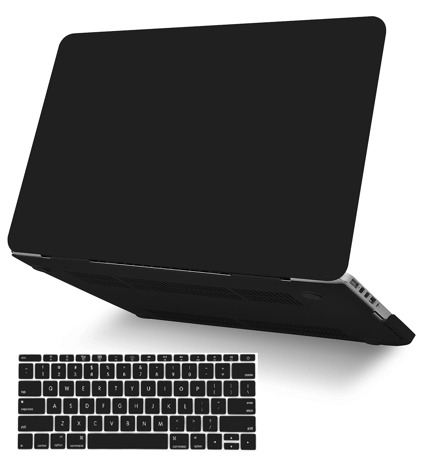 KECC Ultra Thin Case for MacBook Air 13 inch 2022-2018 Release M1 Chip, Lightweight Plastic Hard Shell for MacBook Air 13.3” + Keyboard Cover, Matte Black