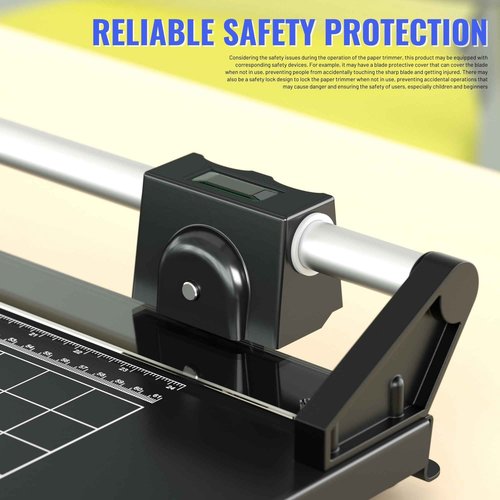 24 Inch Paper Trimmer, Rotary Paper Cutter, Precision Board Paper Trimmer with Measurement Grids, Bi-Directional Cutting Blade for Graphic Film, Canvas