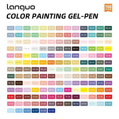 Yolaka Gel Pens with Fine Point 0.6mm, 162 Colors Drawing Pencils for Adult Coloring Books Smooth Writing Pen Set for Journaling, Landscapes, Lettering