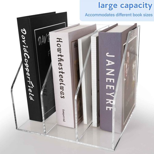 WYFHLPMMA Acrylic Paper Tray Stackable Letter Organizers, Clear Paper Tray Desk Organizer, 3-Tier, Desk A4 File Holder for Office Document Desktop File Tray-2pack